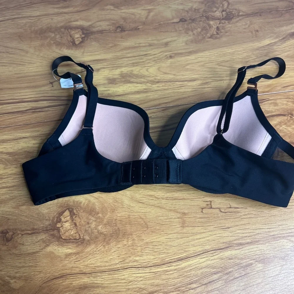 Soma Bodify‎ Demi Bra Size 32B Black Underwire Flex Mesh Detail 79984 NEW
